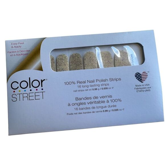 Color Street Candied Lavender Glitter Nail Polish Strips 16ct - Picture 1 of 3